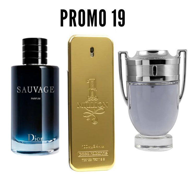 PROMO 19 INVICTUS, SAUVAGE Y ONE MILLION EXCELENTE - 100 ML